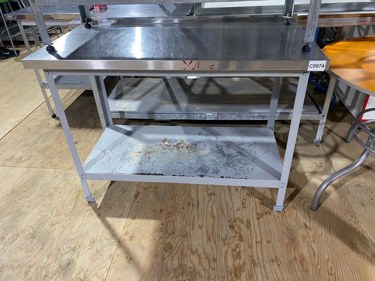 Стол нерж УГ 120/60 борт полка - компания Кормилец