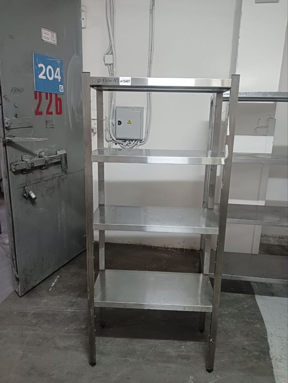 Стеллаж нерж ПФ 4П 80/40/185 - компания Кормилец