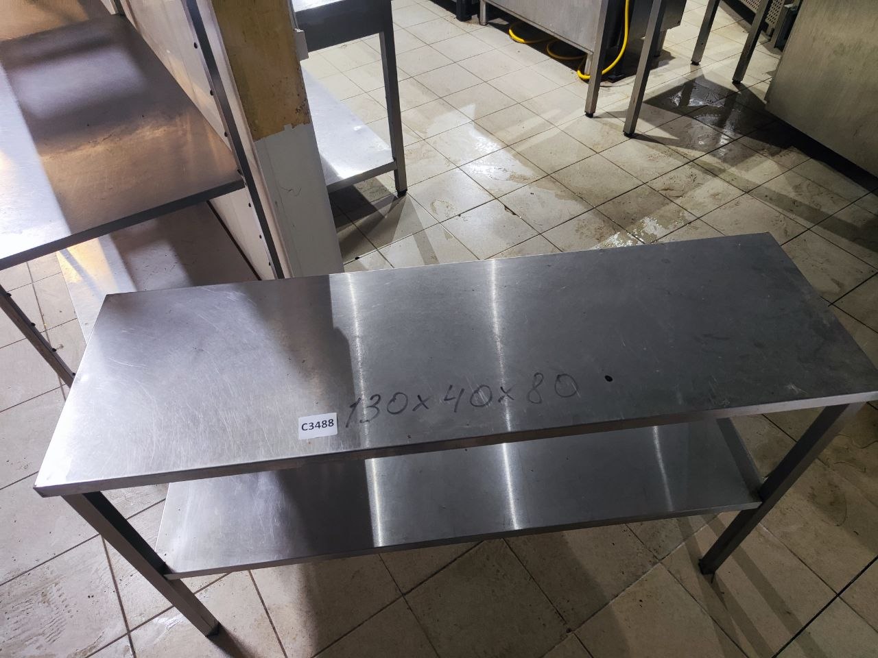 Стол нерж ПФ 130/40/80 полка - компания Кормилец